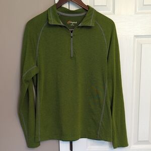 Men's Cloudveil Green Quarter-Zip Mockneck Baselayer